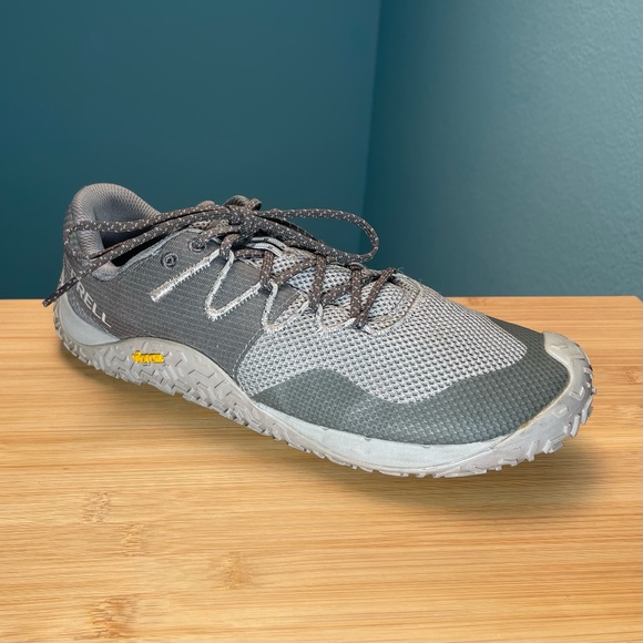 Merrell Trail Glove 7 Mens 9.5 J067657 Monument Grey Mesh Trail Running Shoes - Picture 2 of 15